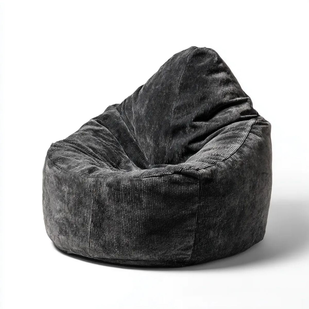 Pufa worek sako antracytowa z poliestru sztruksowego 90 x 90 x 100 cm