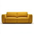 Dwuosobowa sofa musztardowa z tapicerką poliestrową, 180 x 85 x 85 cm