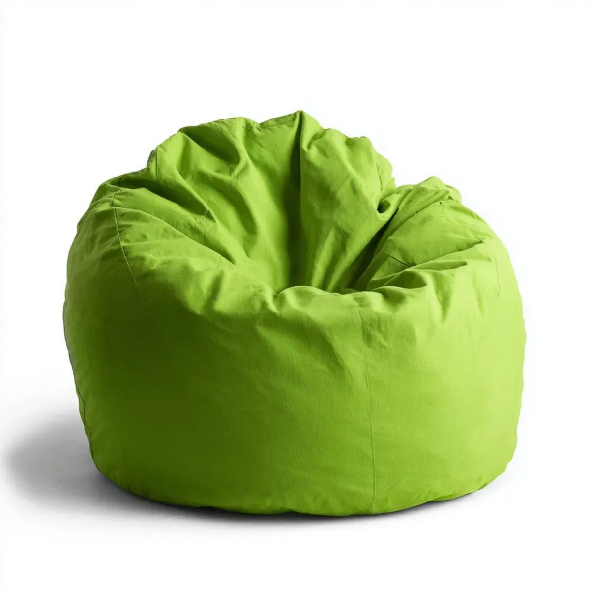Zielona pufa typu bean bag z poliestru w kształcie fotela 80 × 80 × 90 cm