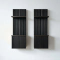 Zestaw 2 czarnych półek ściennych z płyty MDF 75 × 30 × 12 cm