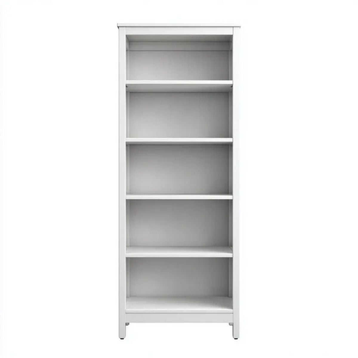 Biały regał stojący z 5 półkami z płyty MDF 40 × 30 × 180 cm