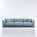 Trzyosobowa sofa z tkaniny jasnoniebieska 230 x 95 x 85 cm
