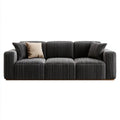 Sofa trzyosobowa szara grafitowa z tapicerką sztruksową z poliestru 240 x 100 x 85 cm
