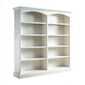 Biały regał biblioteczny z płyty MDF 160 × 35 × 200 cm, 8 regulowanych półek