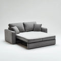 3-osobowa sofa rozkładana z tkaniny szaro-biała 230 x 100 x 85 cm