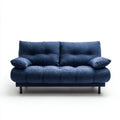 Granatowa sofa dwuosobowa z aksamitu 160 × 90 × 88 cm