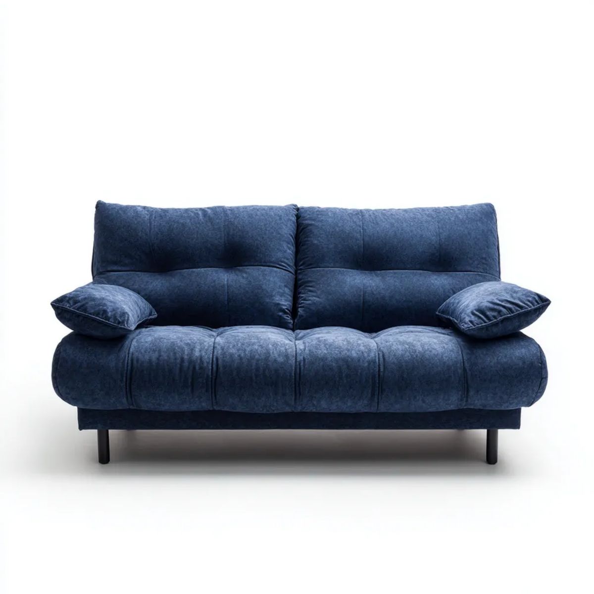 Granatowa sofa dwuosobowa z aksamitu 160 × 90 × 88 cm